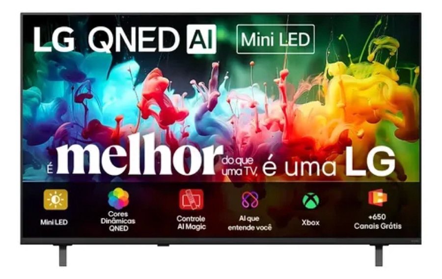 Smart TV 4K 75" LG QNED Mini LED AI QNED70 2026 Processador α7 Ger9 HDR10 Xbox Bluetooth Wi-Fi AI Search Google Gemini webOS 26 - 75QNED70BS