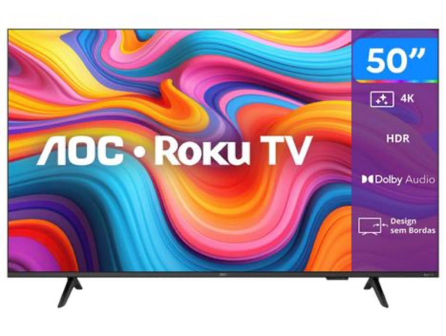 Smart TV 50 AOC 4K UHD DLED 50U7066/78G Roku TV 2026