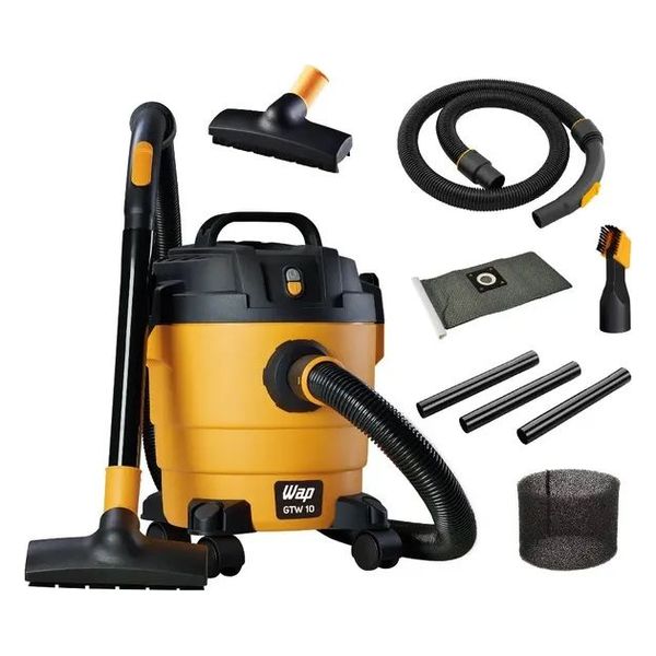 Aspirador De Pó e Água Wap Gtw 10 Compacto 1400w 10 Litros Amarelo