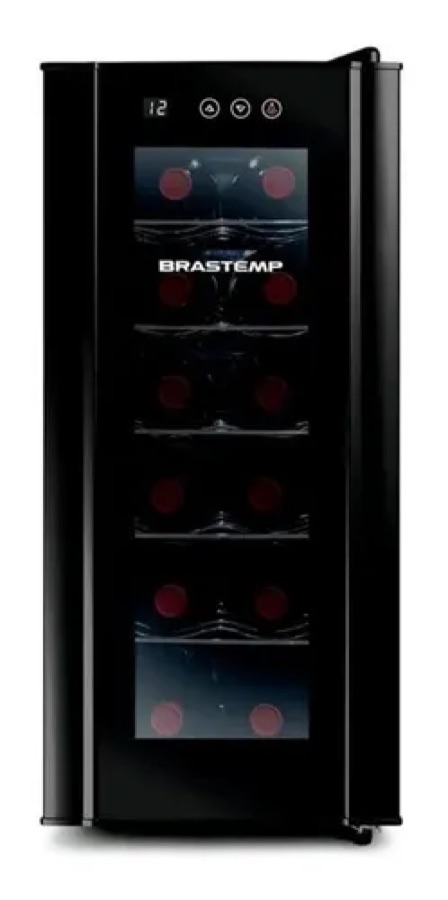 Adega De Vinhos Brastemp Para 12 Garrafas Com Painel Touch Bzc12be Preto