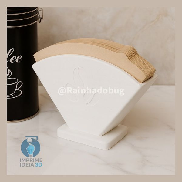 Porta Filtro de Café Suporte Filtros de Papel Organizador para Cozinha REF. 001