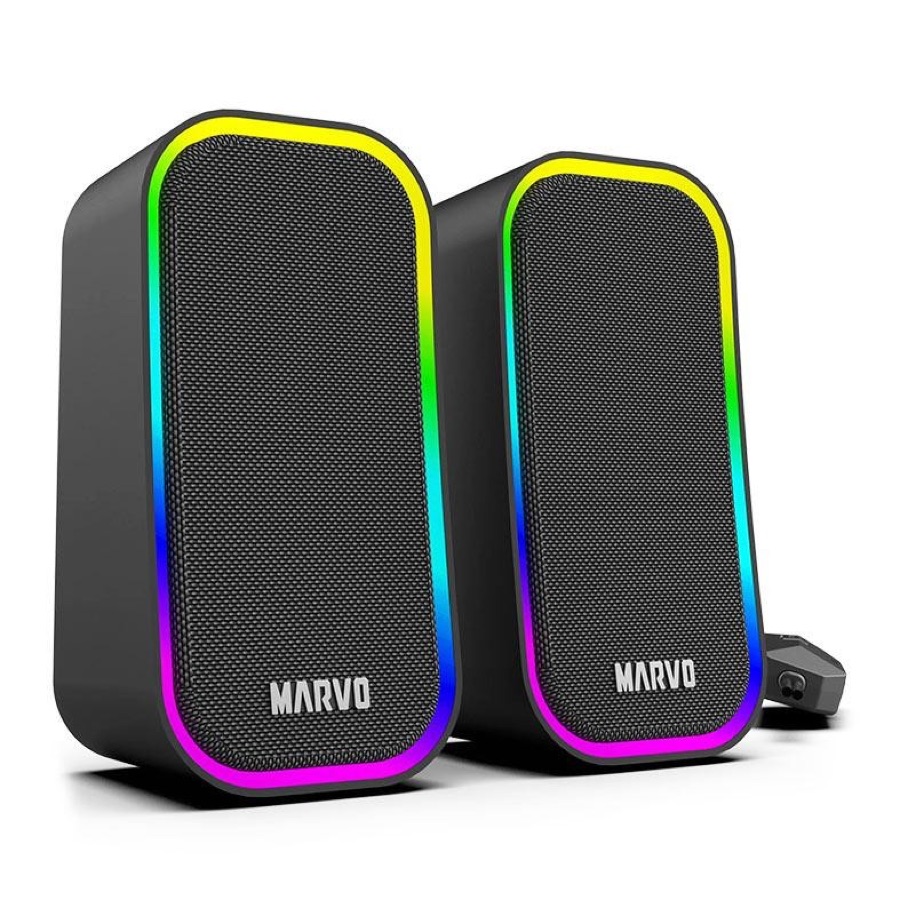 Caixa de Som Marvo SG-285, RGB, 3W RMS, Preta, SG-285-BK