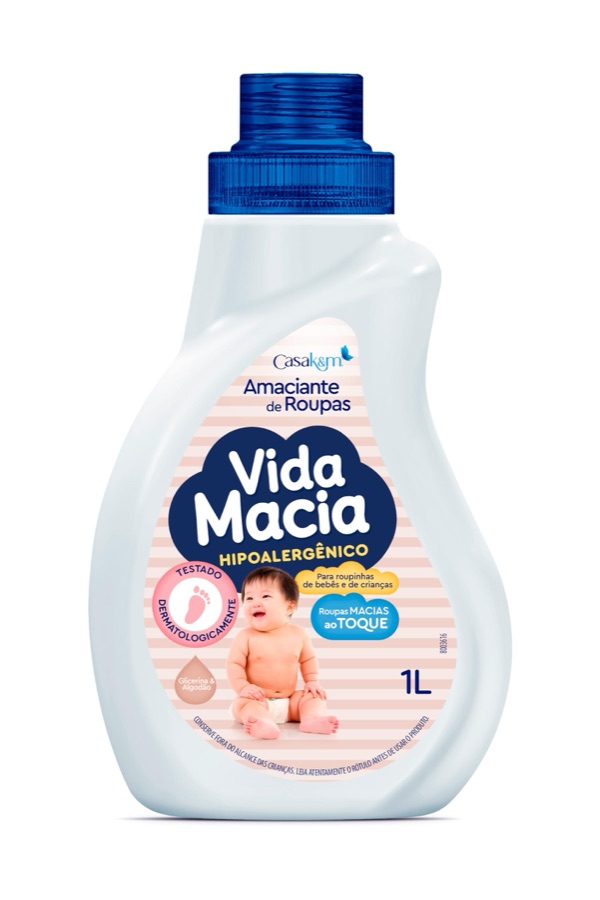 Casa Km Vida Macia Amaciante Glicerina & Algodão 1L
