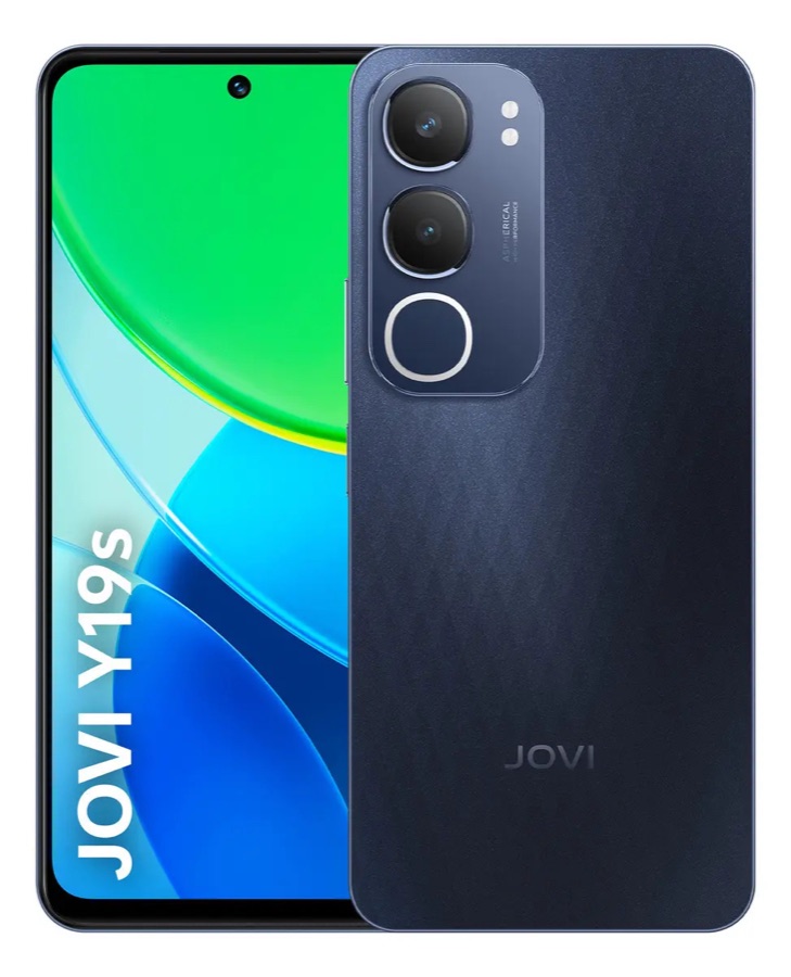 Smartphone Jovi Y19s 256gb, 4GB + 4GB RAM Expansível, Câmera 50mp, Bateria 5500mah, Carregamento 15w, Tela 90hz - Preto Safira