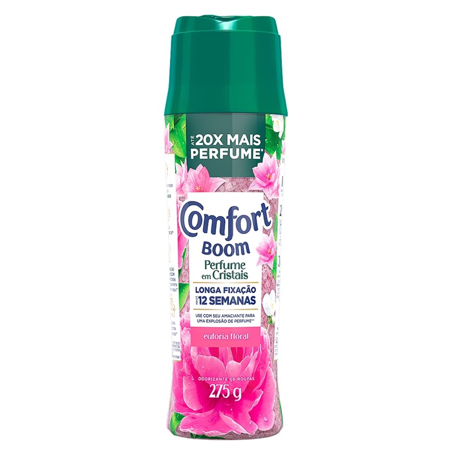 Comfort Boom Odorizador de Roupas Cristais de Perfume Euforia Floral 275g