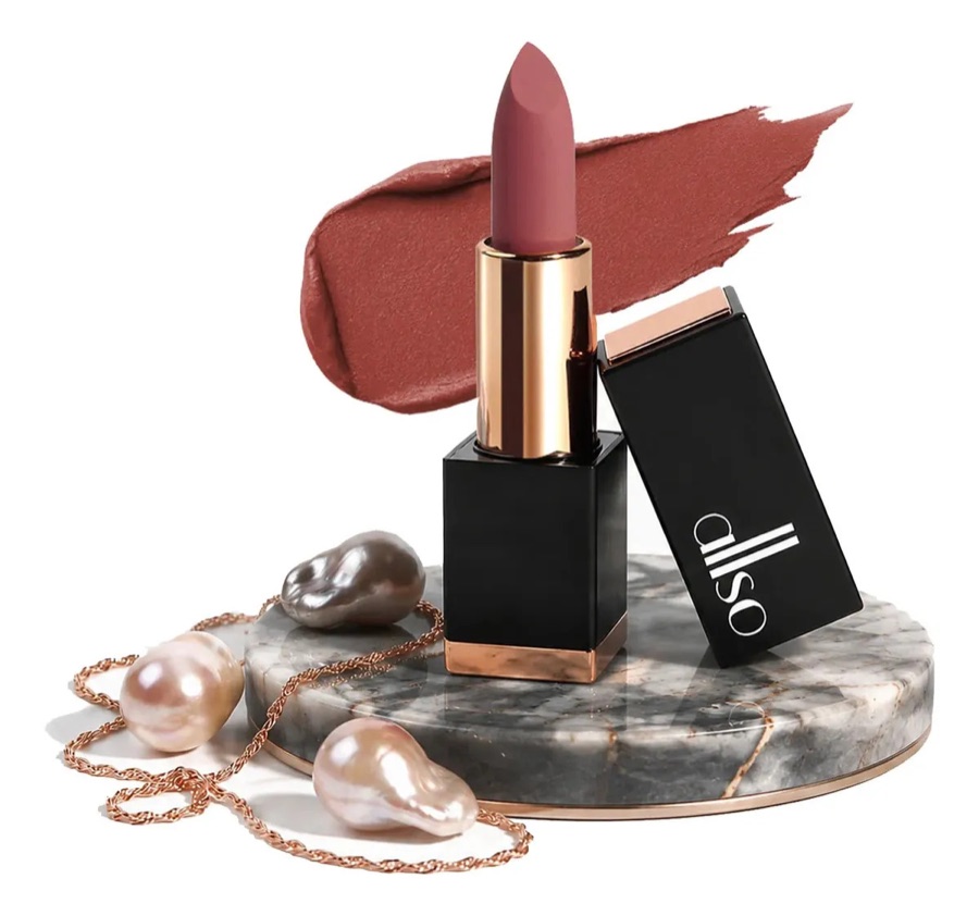Batom Matte Allso Vintage Rouge Cremoso Longa Duração Resistente Alta Fixação Alta Pigmentação Não Transfere Hidrata os Lábios Fórmula Leve 