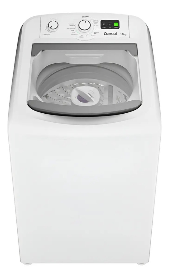 Máquina De Lavar Branca Consul 12kg Com Dosagem Econômica E Cor Branco 110v