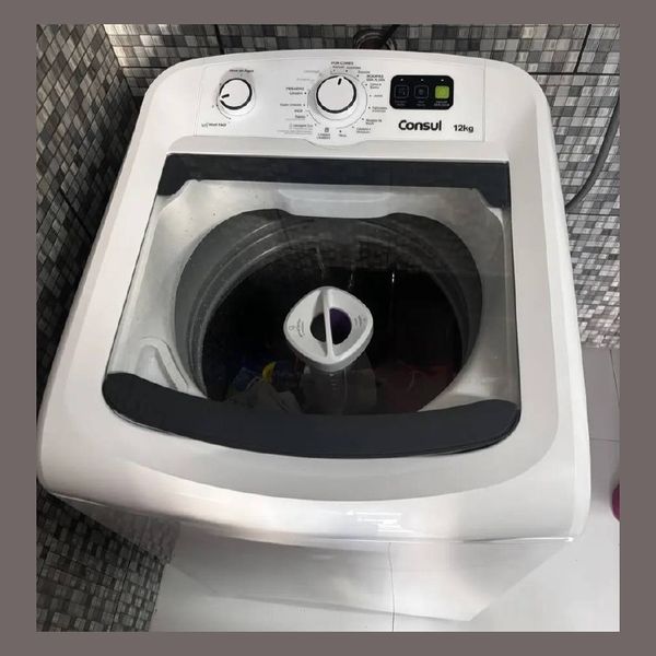 Máquina De Lavar Branca Consul 12kg Com Dosagem Econômica E Cor Branco 110v