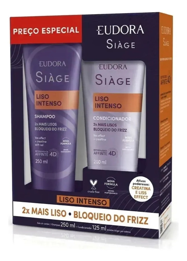 Kit Promopack Siàge Liso Intenso Shampoo/condicionador 250ml + 125ml