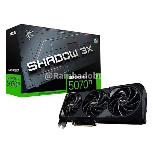 Placa de Vídeo Nvidia Geforce Msi Rtx5070ti 16Gb Gddr7 Shadow 3x Oc