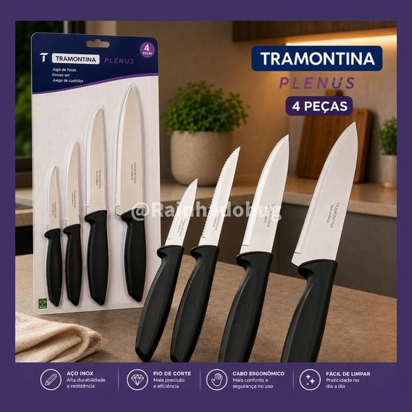 Jogo de Facas Tramontina Plenus 4 Peças