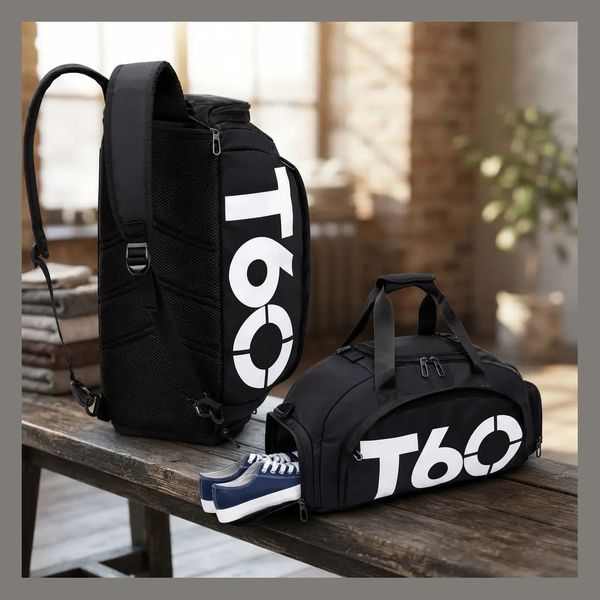 Bolsa Mochila T60 Esportiva Grande Academia Crossfit Treino Preto T60