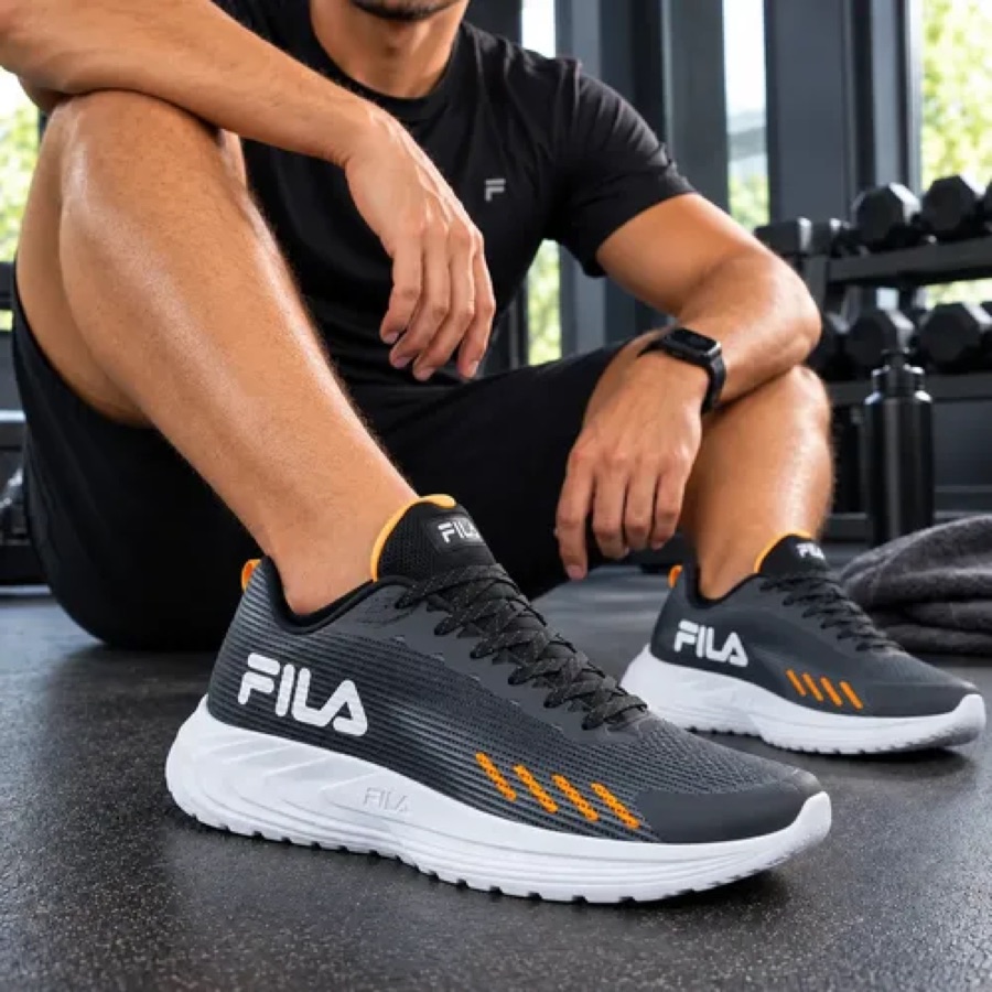 Tenis Fila Sprint Leve Masculino Esportivo Academia Treino Grafite/cinza Mesh 39 39