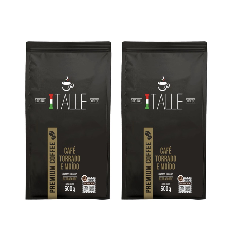 Café Torrado E Moído Extraforte 1kg Kit 2