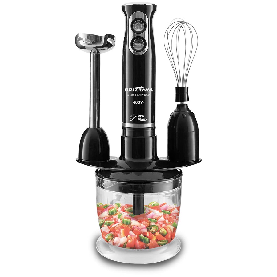 Mixer 3 em 1, 500W, 2 velocidades, Bmx400, Preto, 220v, Britânia