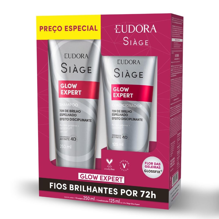Eudora Siàge Promopack Glow Expert Shampoo 250ml + Condicionador 125ml