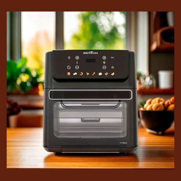 Air Fryer Oven Britânia 11L 8 Funções 1800W Painel Digital BAF11A