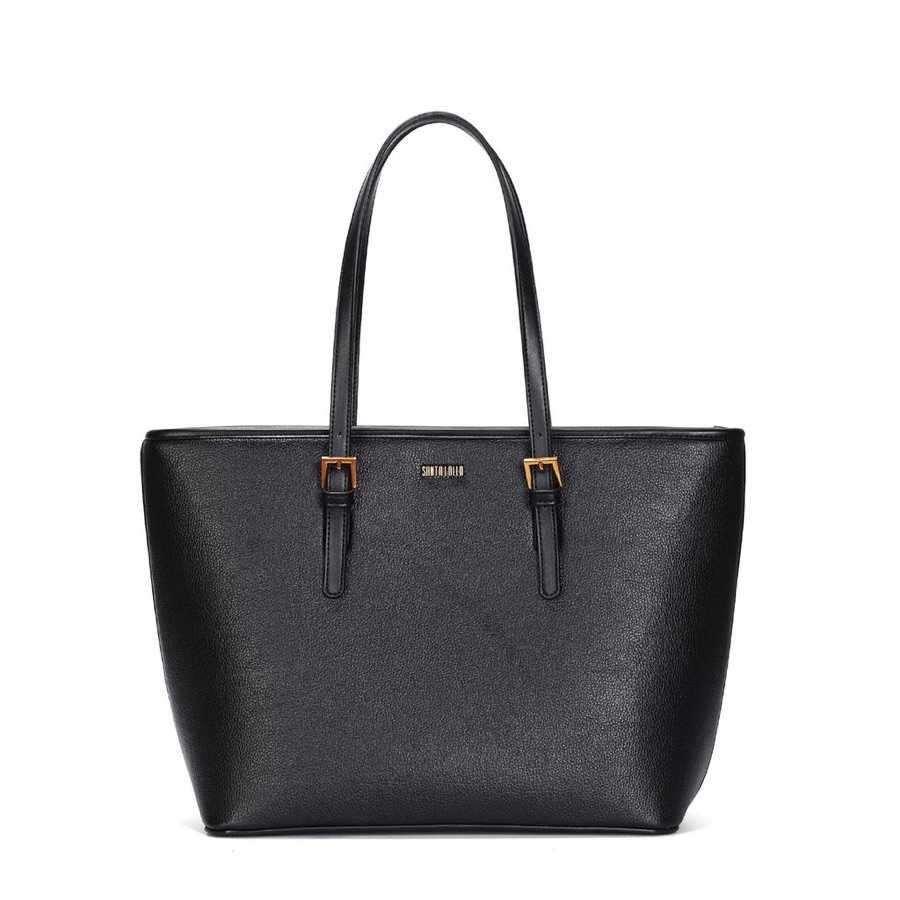 Bolsa Shopper Santa Lolla Preta Floater Alça Ombro