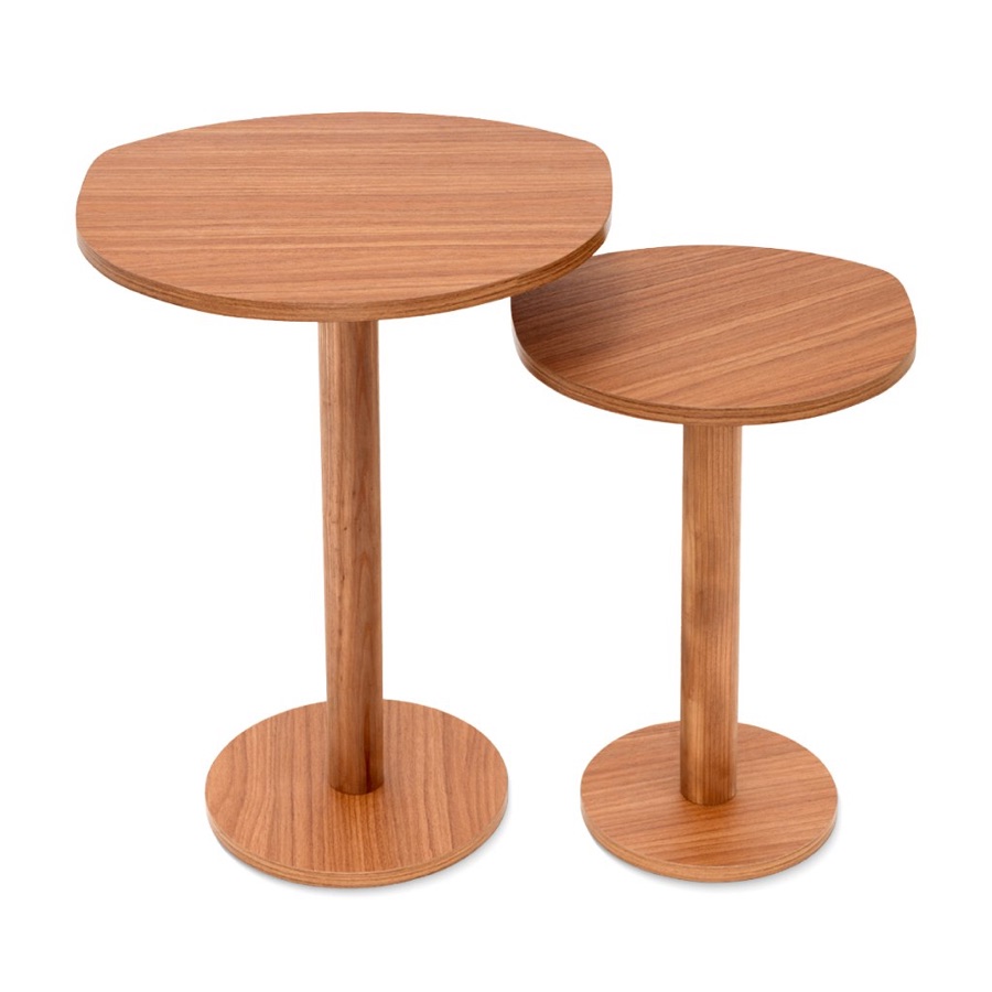 Mesas Laterais Monopé De Madeira Design Orgânico Canto Cama Alt
