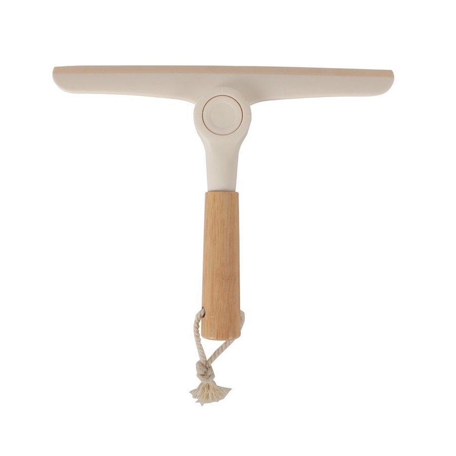 Rodo de Pia Dobrável com Cabo de Bambu Oikos Rodinho Off White Bege