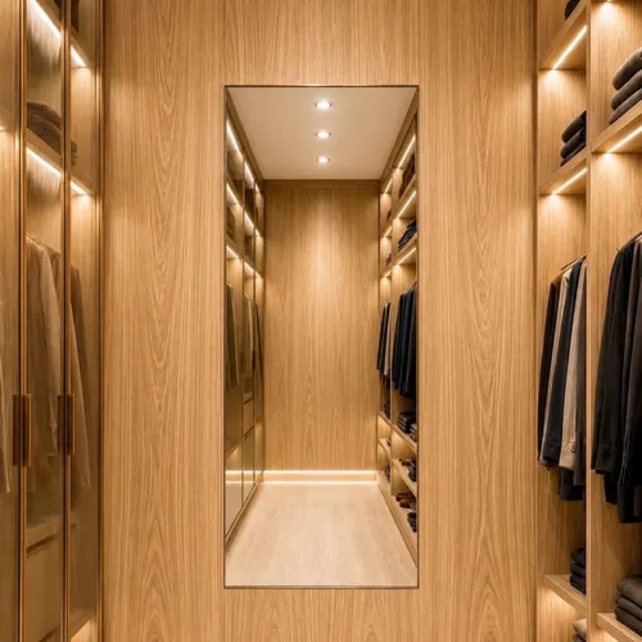 Espelho Florença 90x40cm Corpo Inteiro Grande Moderno Luxo Suporte