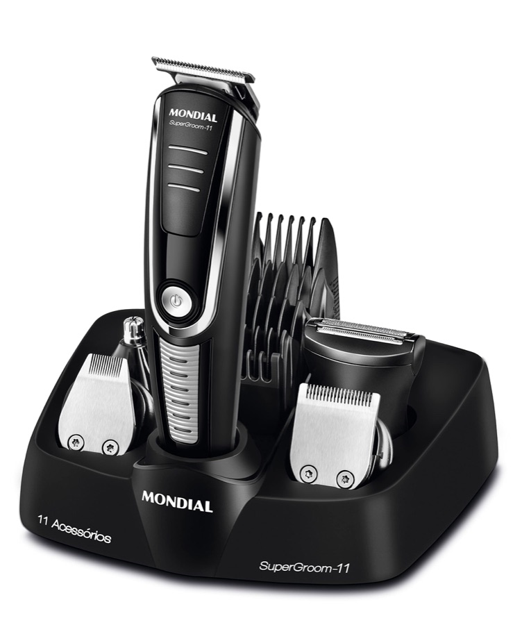 MONDIAL Aparador de Pelos Super Groom 11, Preto/Prata, Bivolt - BG-05