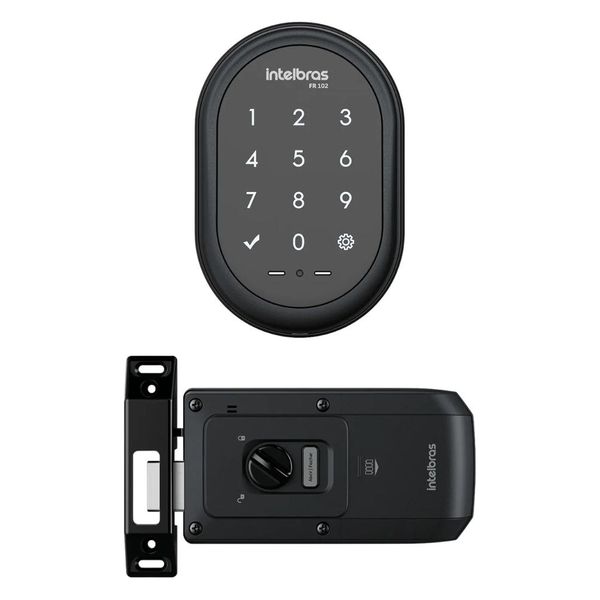 Fechadura Digital De Sobrepor Fr 102 Preto Intelbras