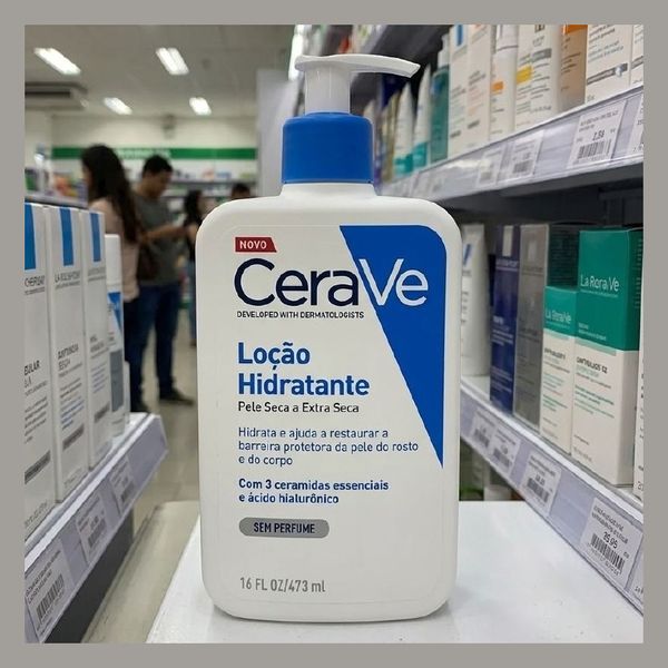 Loção Hidratante Corporal Sem Perfume, com Ceramidas Essenciais e Ácido Hialurônico, Textura Fluida CeraVe 473ml