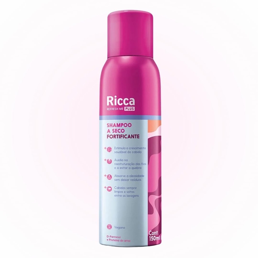 Ricca Shampoo a Seco Fortificante, Fragrância Frutada, 150ml