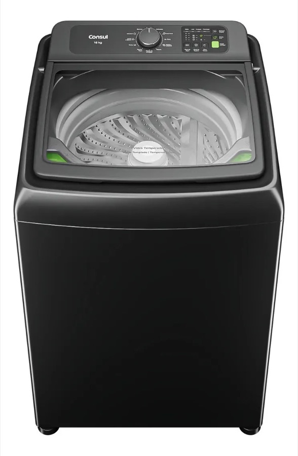 Máquina de Lavar Consul 16Kg Titanium com Modo Eco - CWN16A9