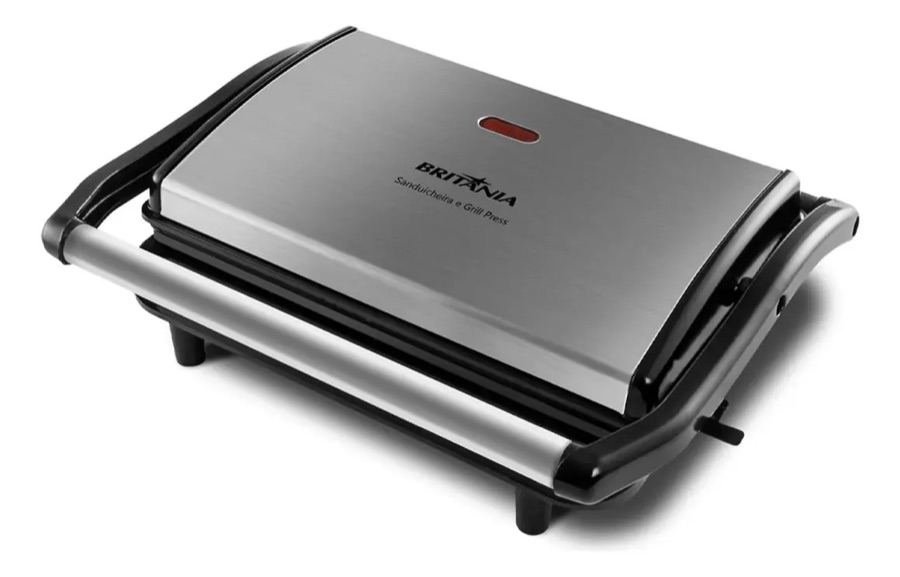 Sanduicheira elétrica Britânia Press BGR27I cor preto inox