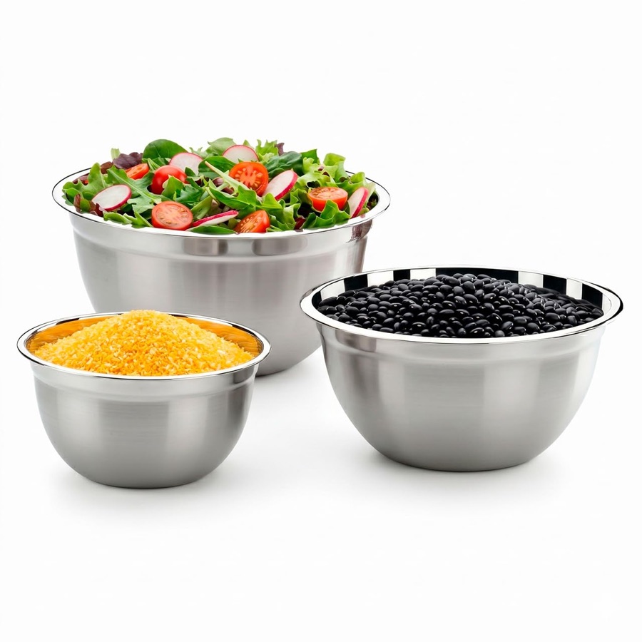 Conjunto de Tigelas Brinox 3 Peças Suprema Aço Inox