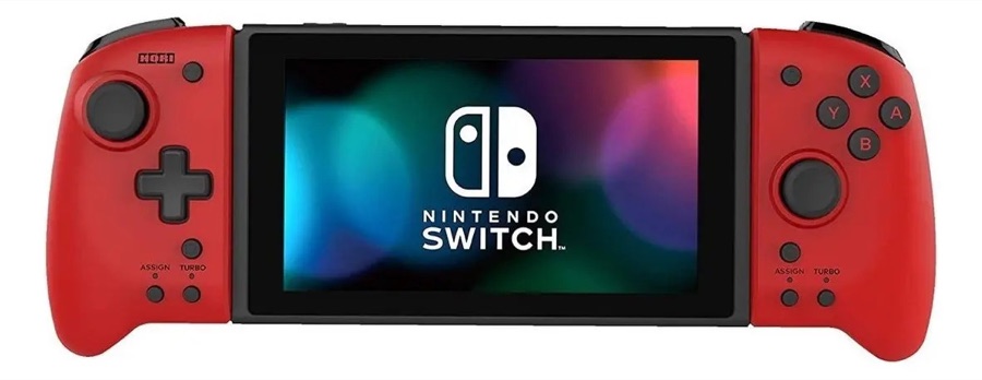 Controle Ergonômico Hori Nintendo Switch Split Pad Pro (Vermelho) Para Modo Portatil