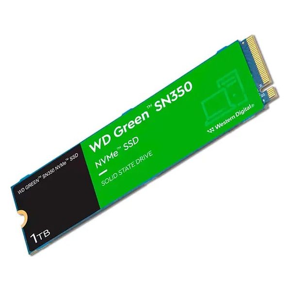 Ssd 1tb Western Digital Green Sn350 Nvme, Gen3, M.2 2280 Azul