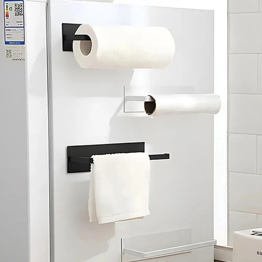 Suporte Papel Toalha Aço Multiuso Parede Com Adesivo Cozinha