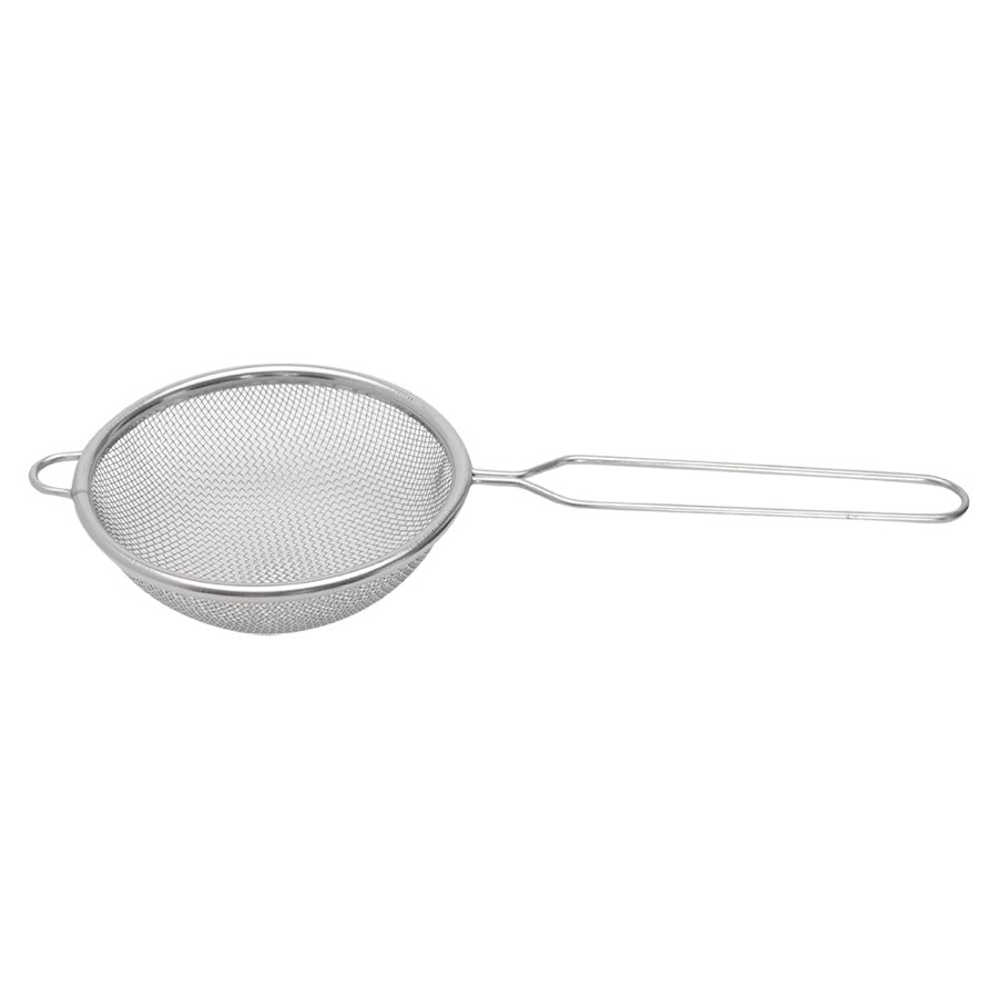 Peneira de Aço Inoxidável Mimo Style, 10 cm, com Suporte para Panelas, Malha Fina, Multiuso para Cozinha