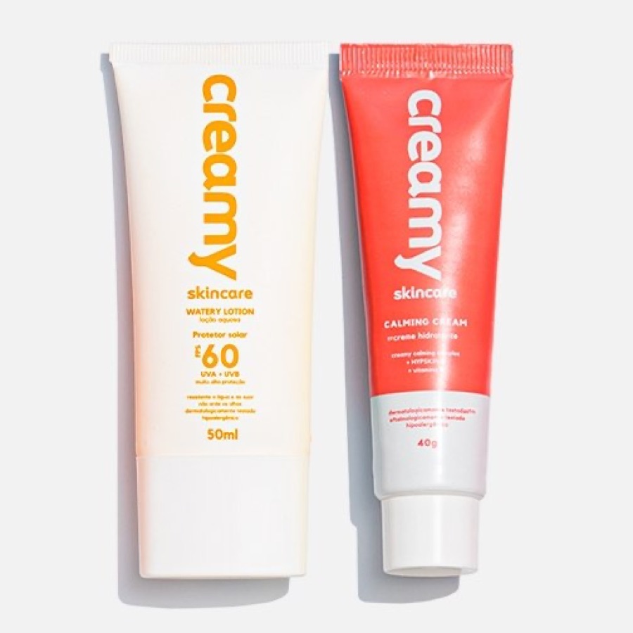 Kit Duo Protetor Solar FPS60 + Calming Cream - Creamy Skincare