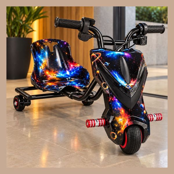 Patinete Triciclo Infantil Drift Elétrico Brinquedo 100kg Vermelho