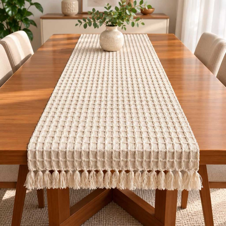 Caminho de Mesa Artesanal, Reforçado e Resistente, modelo Relíquia