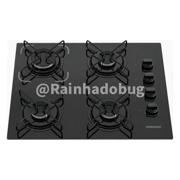 Cooktop Itatiaia Essencial 4 Bocas Preto Bivolt 127V/220V com Acendimento Automático