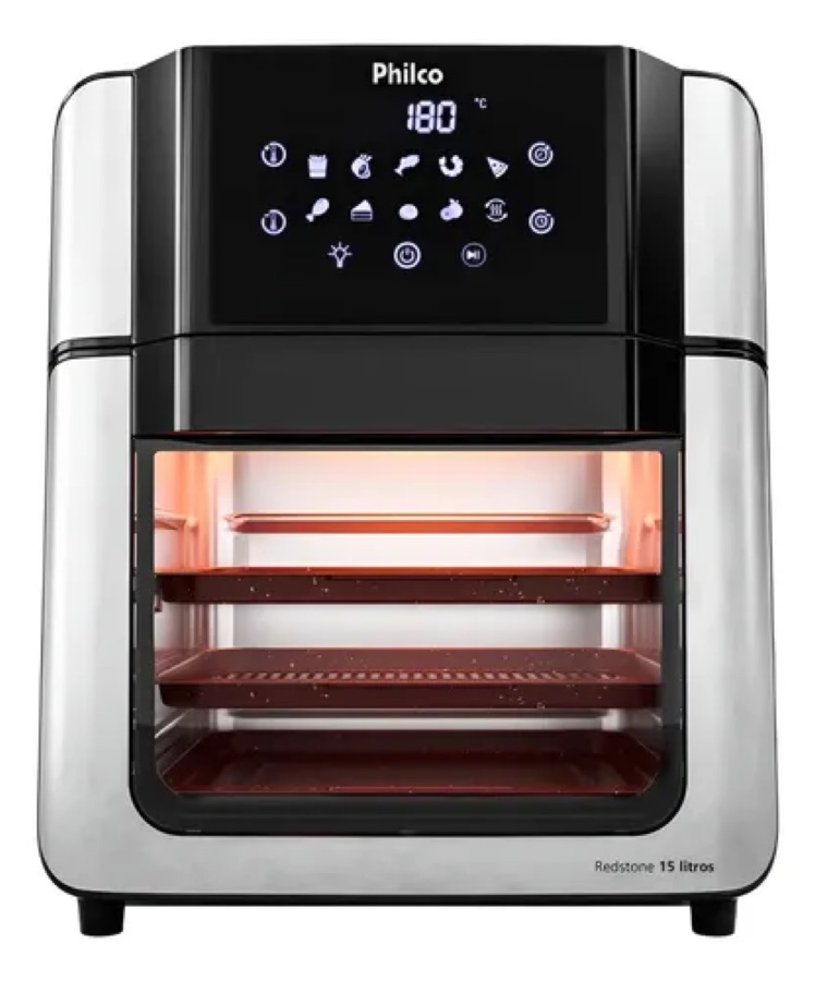 Air Fryer Oven Philco 15l Painel Digital Paf15a Cor Preto