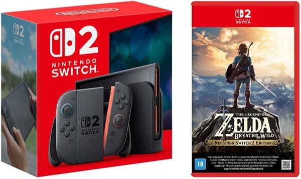 Console Nintendo Switch 2 + Jogo Legend of Zelda: Breath of the Wild