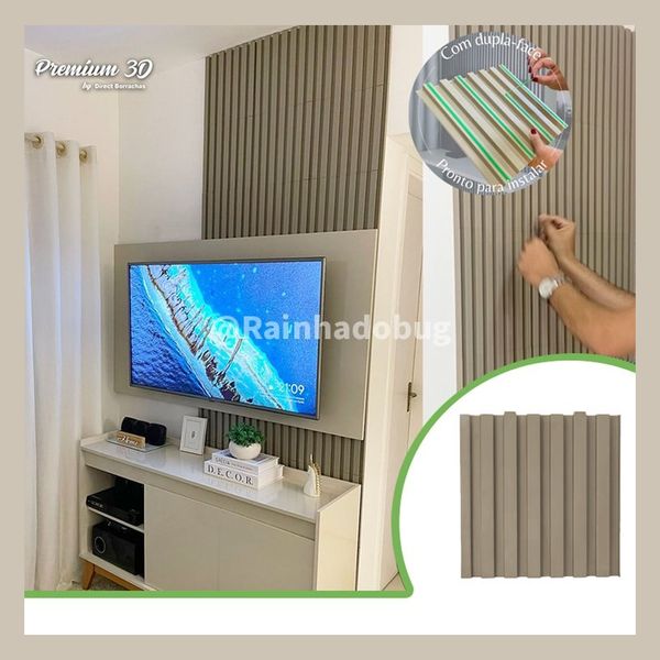 Kit 4m² Painel Ripado Fendi 30x30