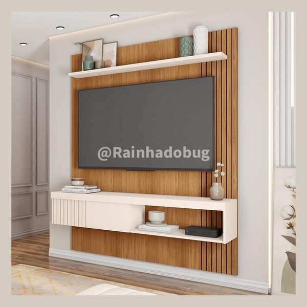 Painel Para Tv 55 Polegadas Marrom Moon Caemmun