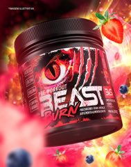 3VS Nutrition Pré-Workout Beast Burn 300g – Suplemento Pré-Treino Fórmula Única com Cafeína, Beta Alanina, L-Carnitina, Citrulina, Morosil® 