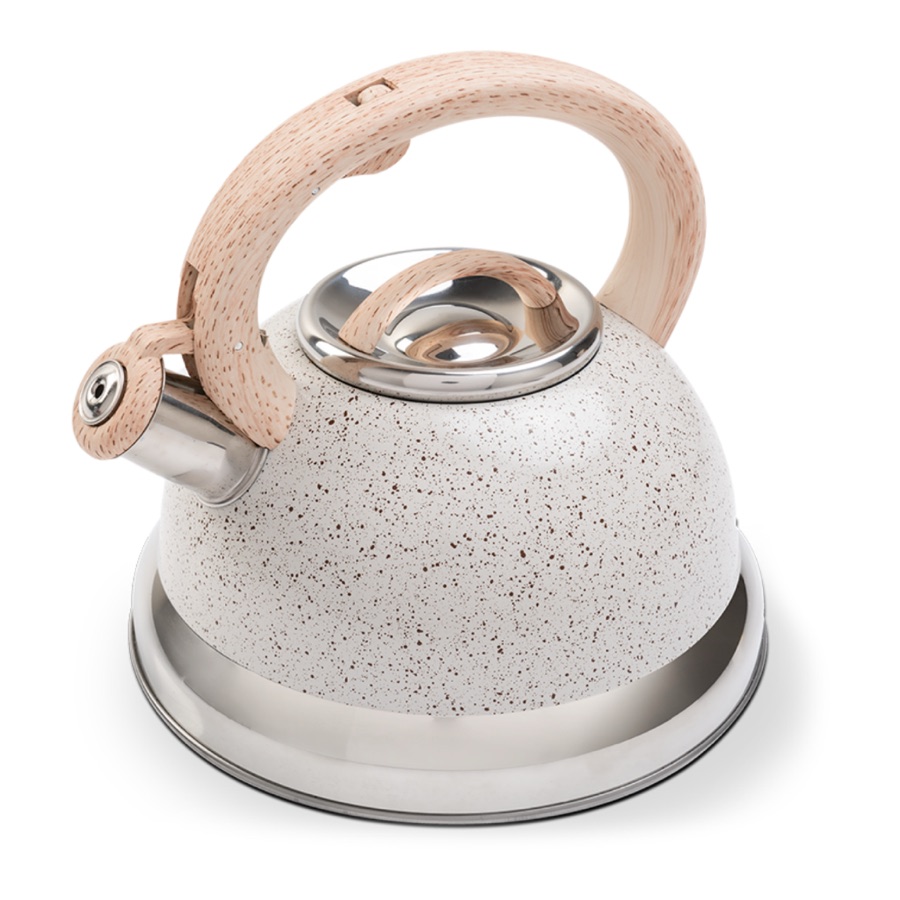Chaleira de Apito com Indução - Brinox - Roma 2,7 litros - Cor Vanilla