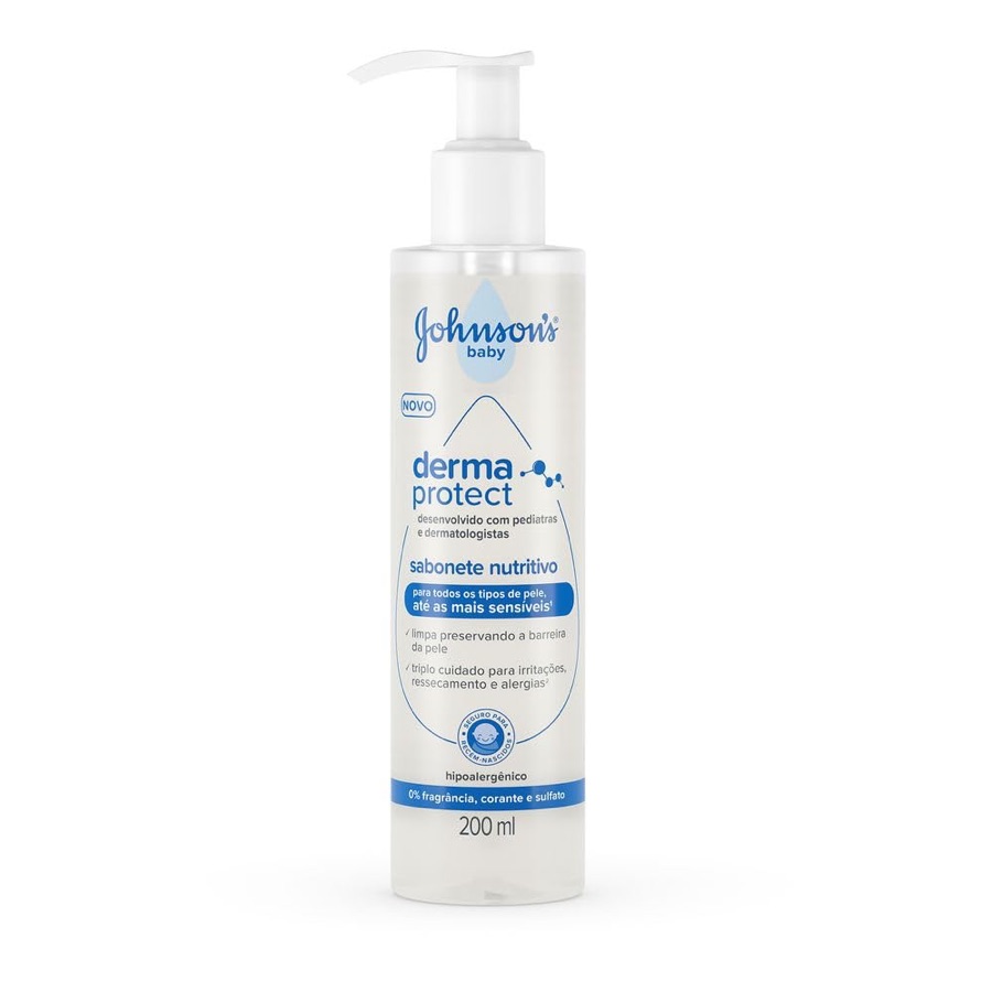 Sabonete Nutritivo Johnson's Baby Derma Protect, 200ml