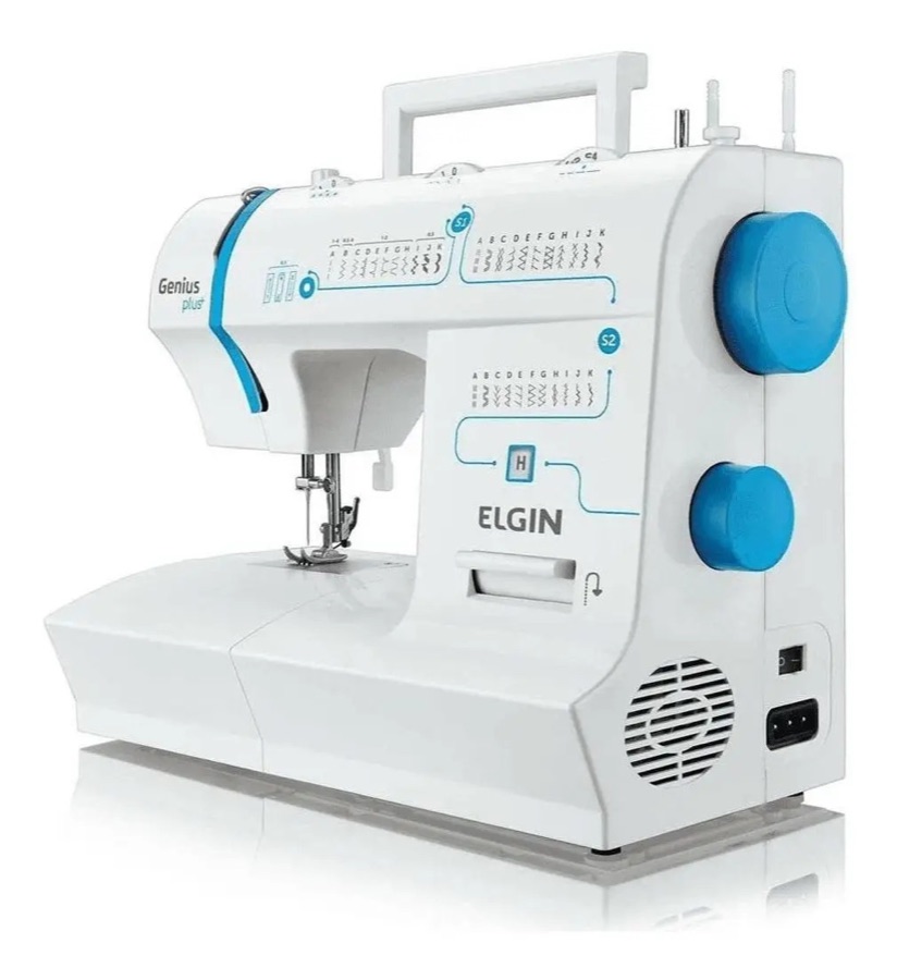 Máquina De Costura Genius Plus Jx-4035 Elgin Cor Branco