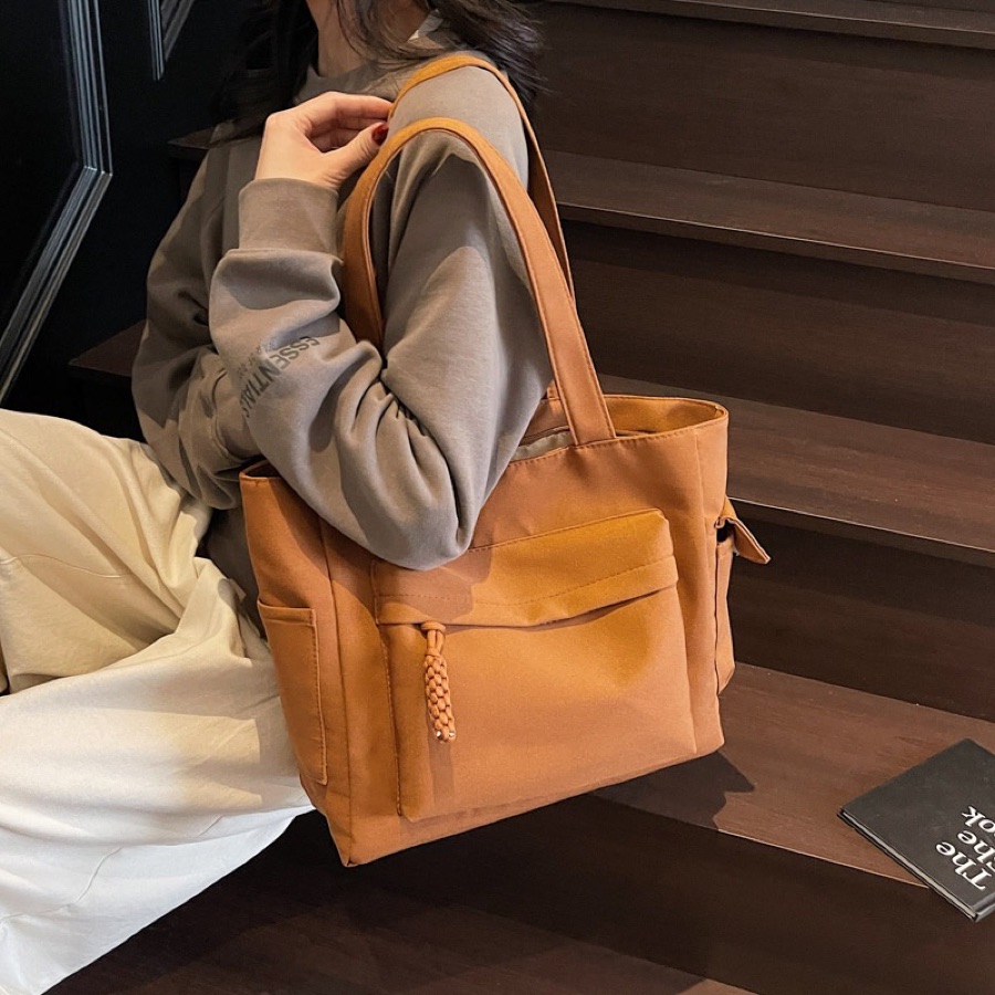 Bolsa ToteFeminina Shopper Bag De Lona Grande Capacidade Casual Ombro Faculdade Dia A Dia
