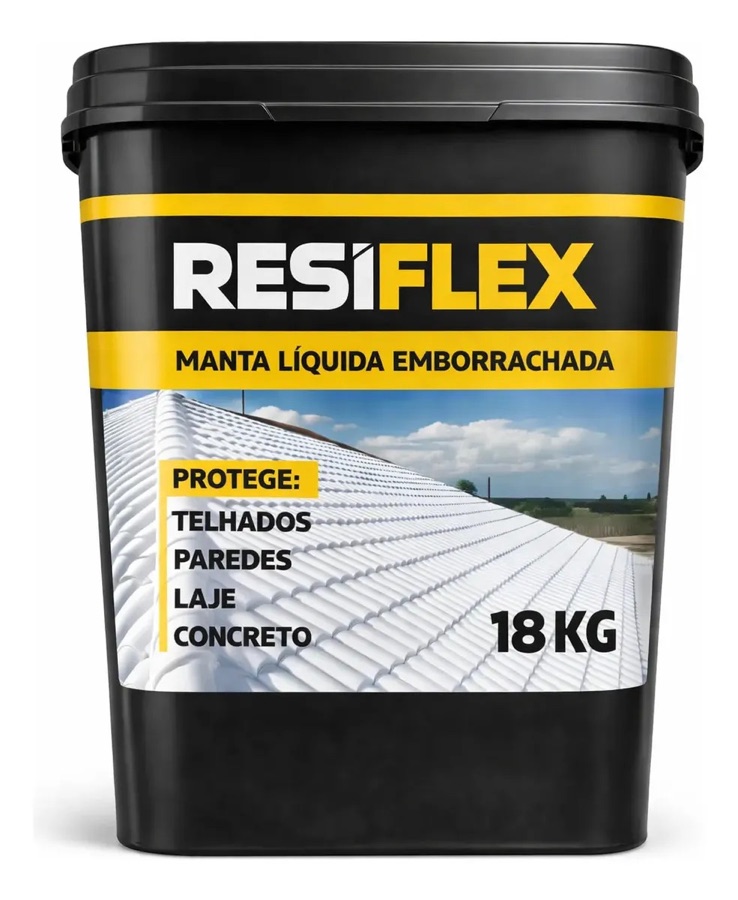 Premium Acrílica Manta Líquida 18kg Emborrachada Impermeavel Branco Fosco